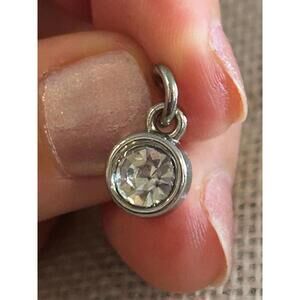 A229 .25 inch silver plated pendant charm cute delicate
